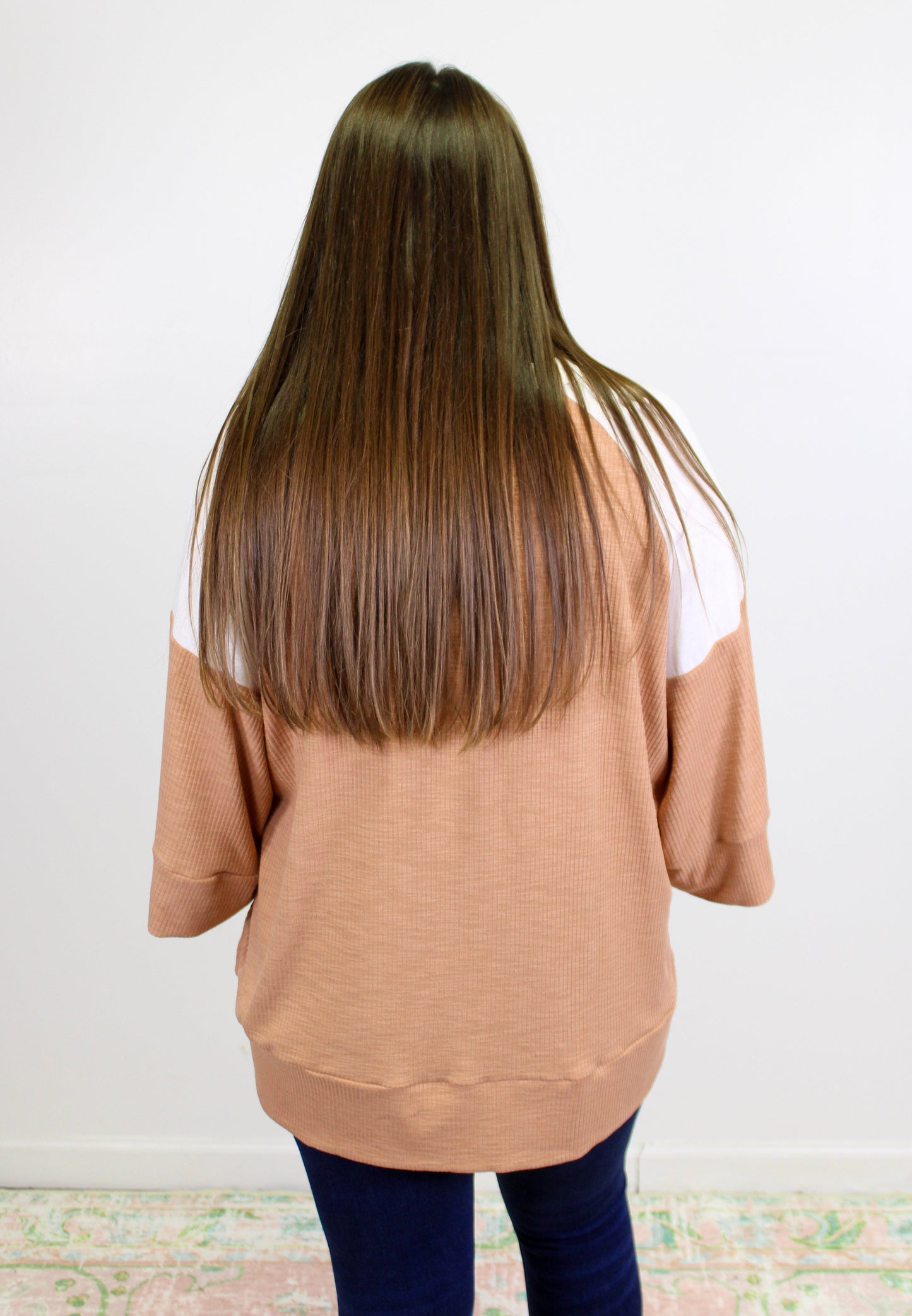 Brown Colorblock Oversized Tee RTS