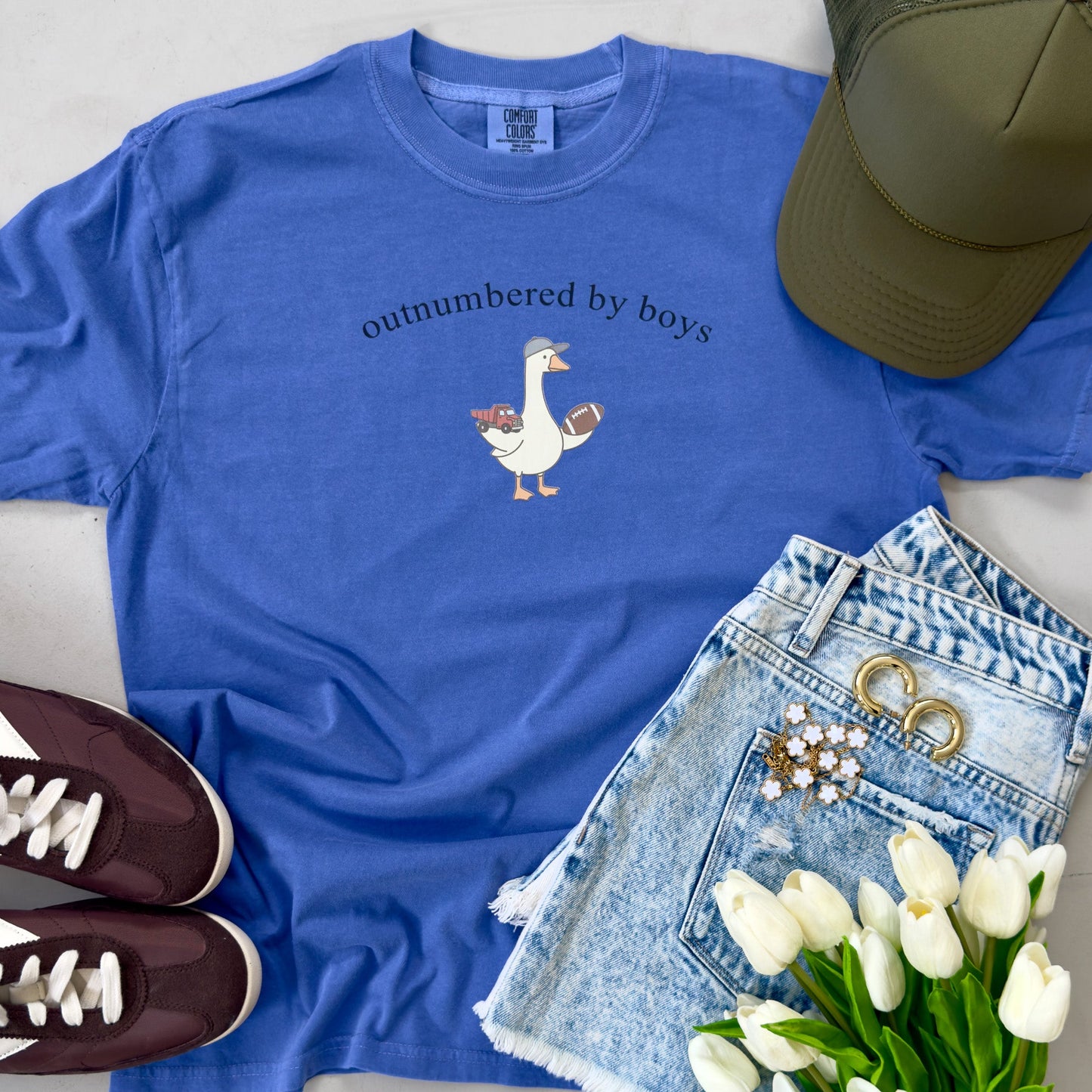 Outnumbered By Boys Tee