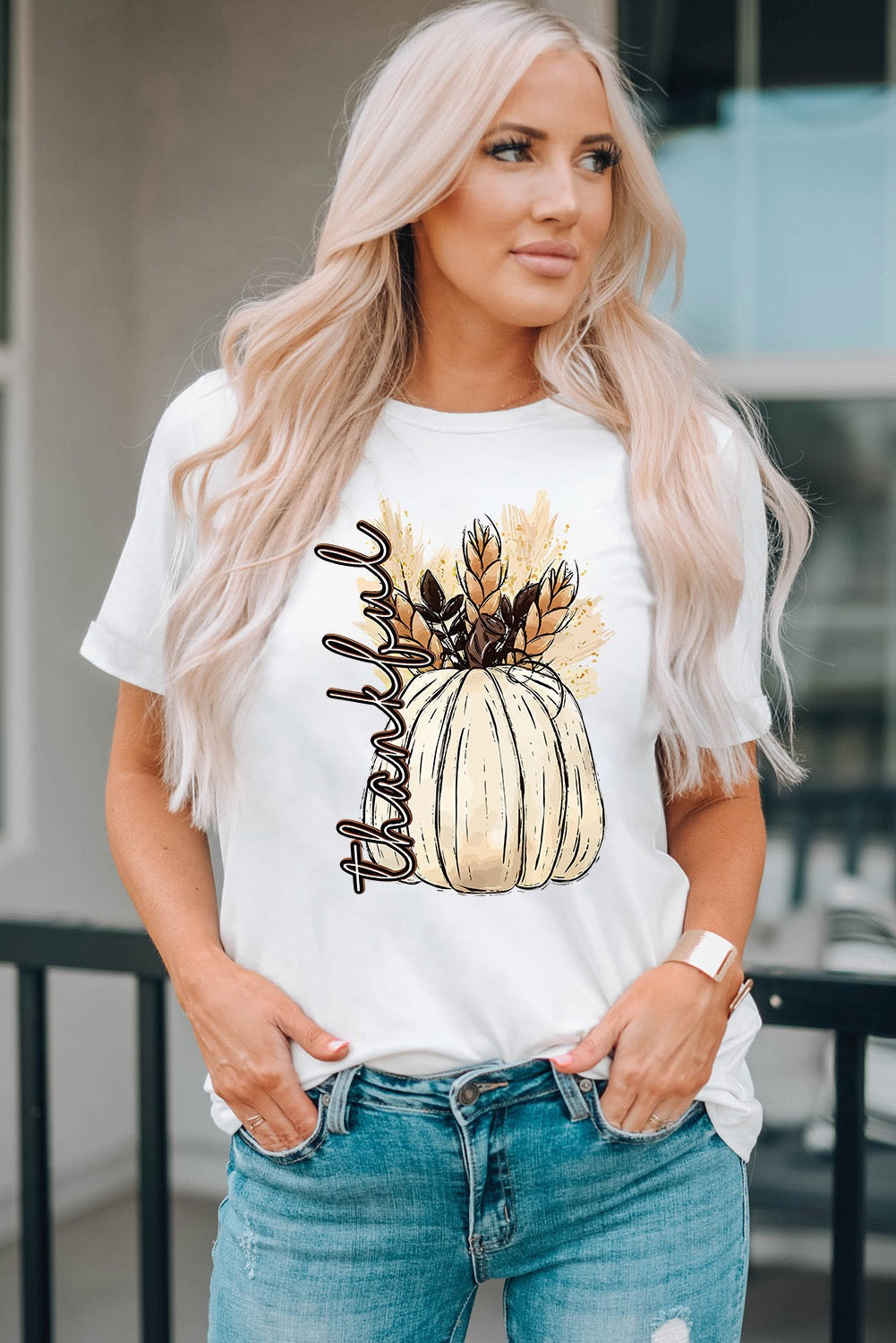 White Pumpkin Graphic Tee