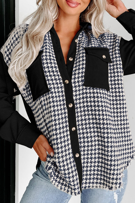 Black Houndstooth Shacket RTS