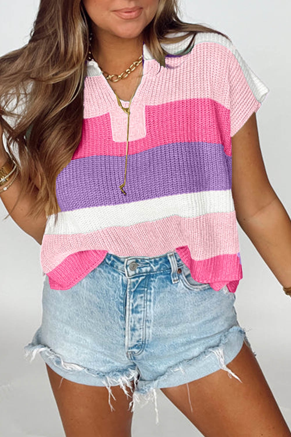 Pink and Purple Sweater Shirt LT