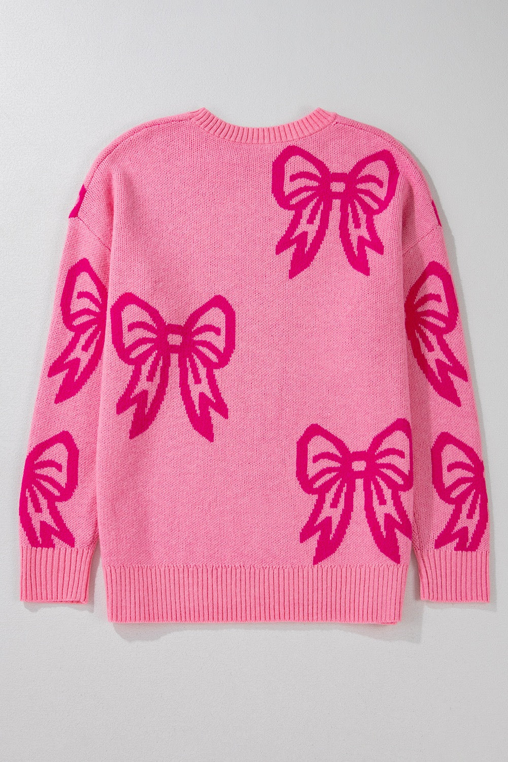 Pink Bow Pattern Sweater RTS