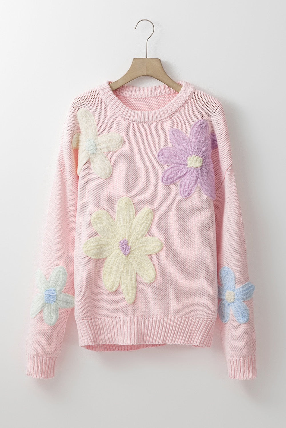 Pink Flower Sweater January.