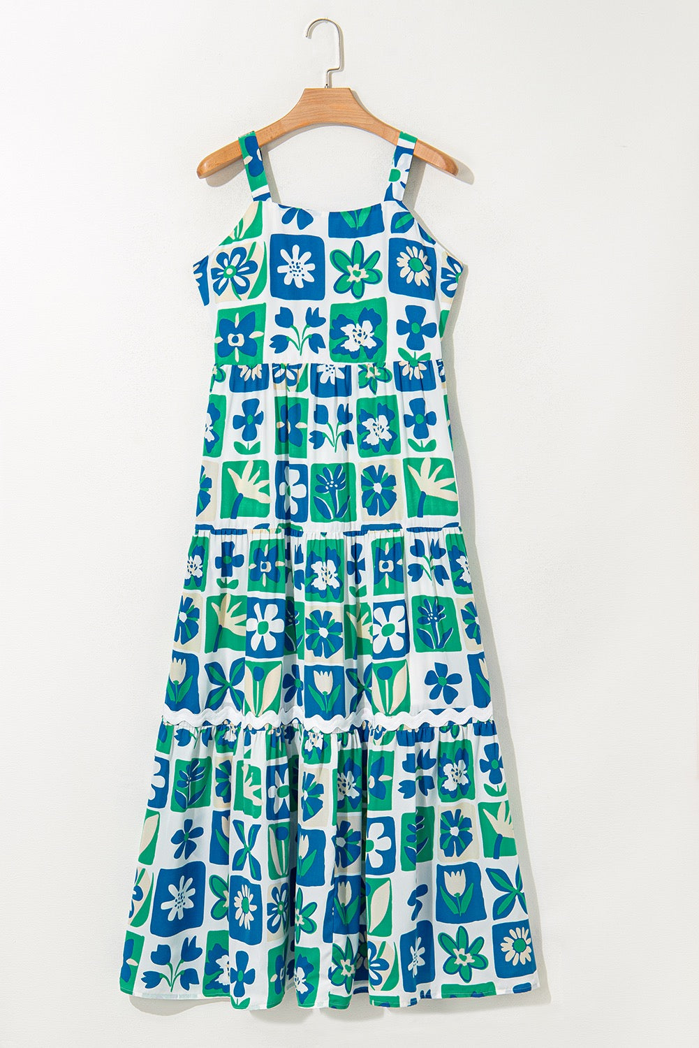 Blue and Green Floral Maxi Sundress May.