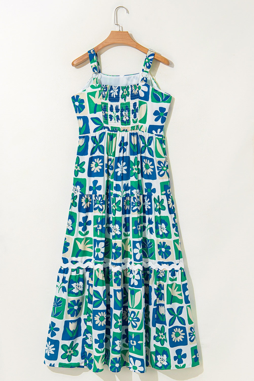 Blue and Green Floral Maxi Sundress May.