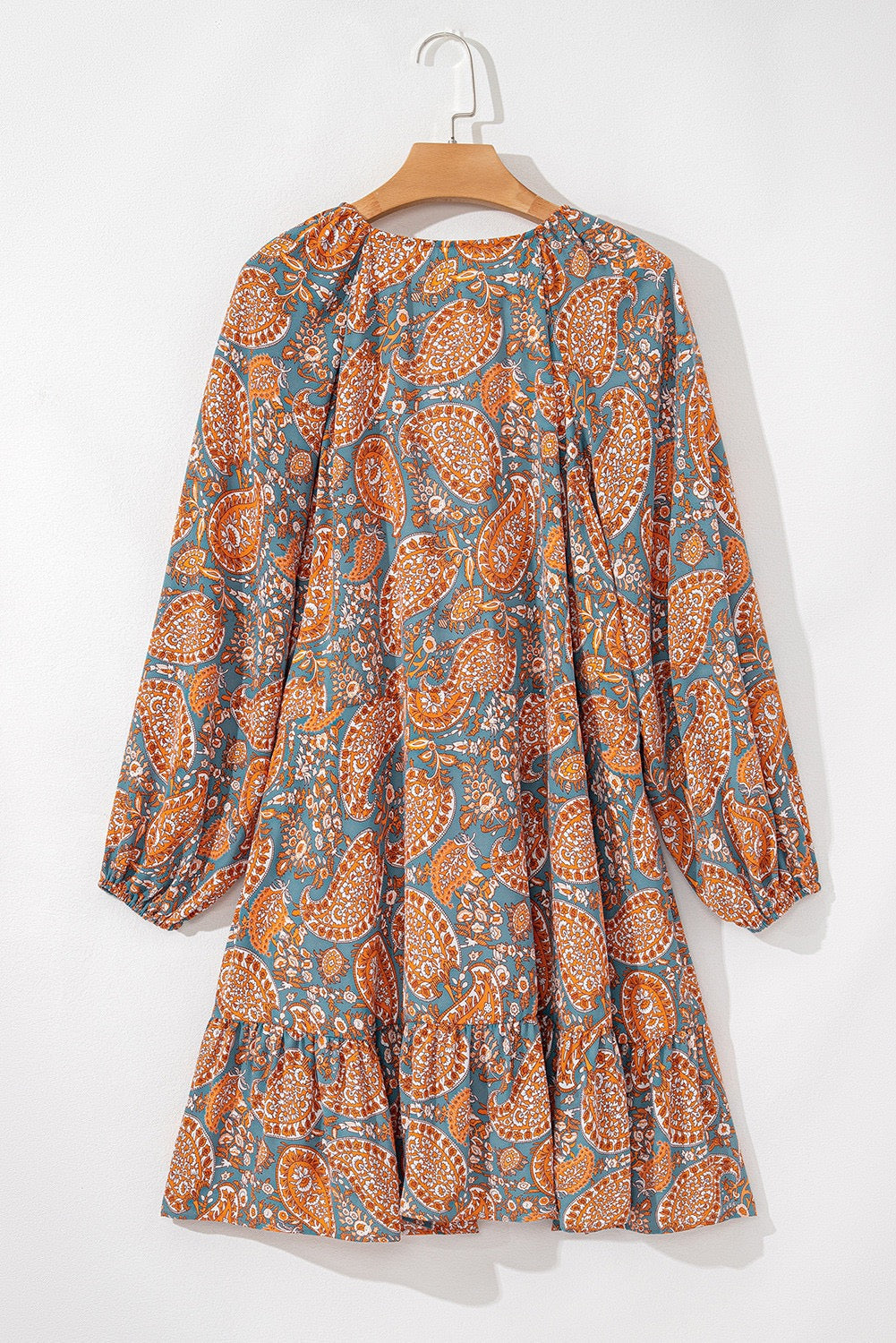 Orange Paisley Dress RTS