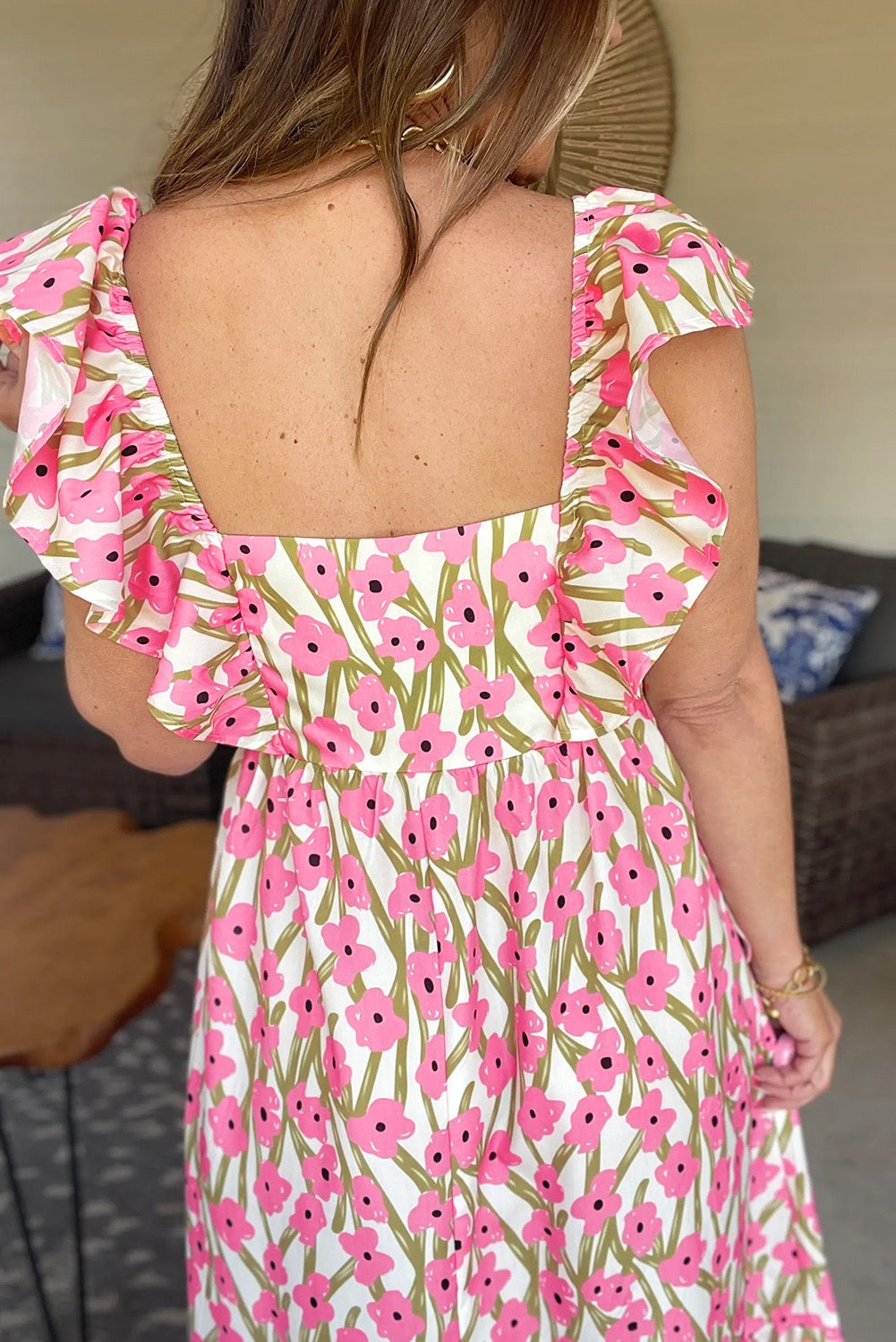 Pink Floral Plus Size Maxi RTS