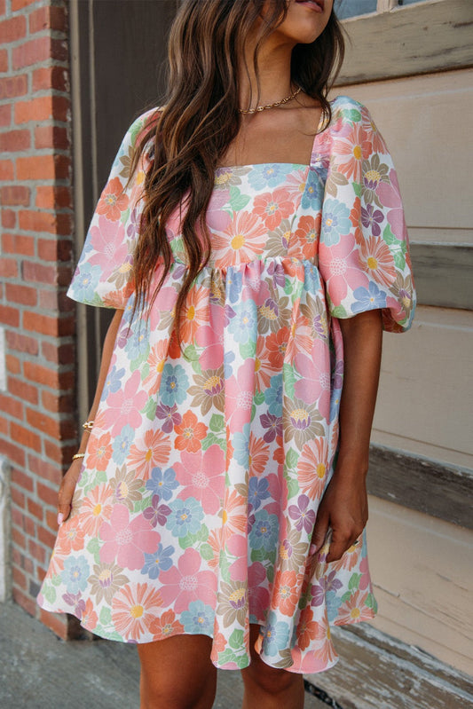 Pastel Floral Mini Dress May.