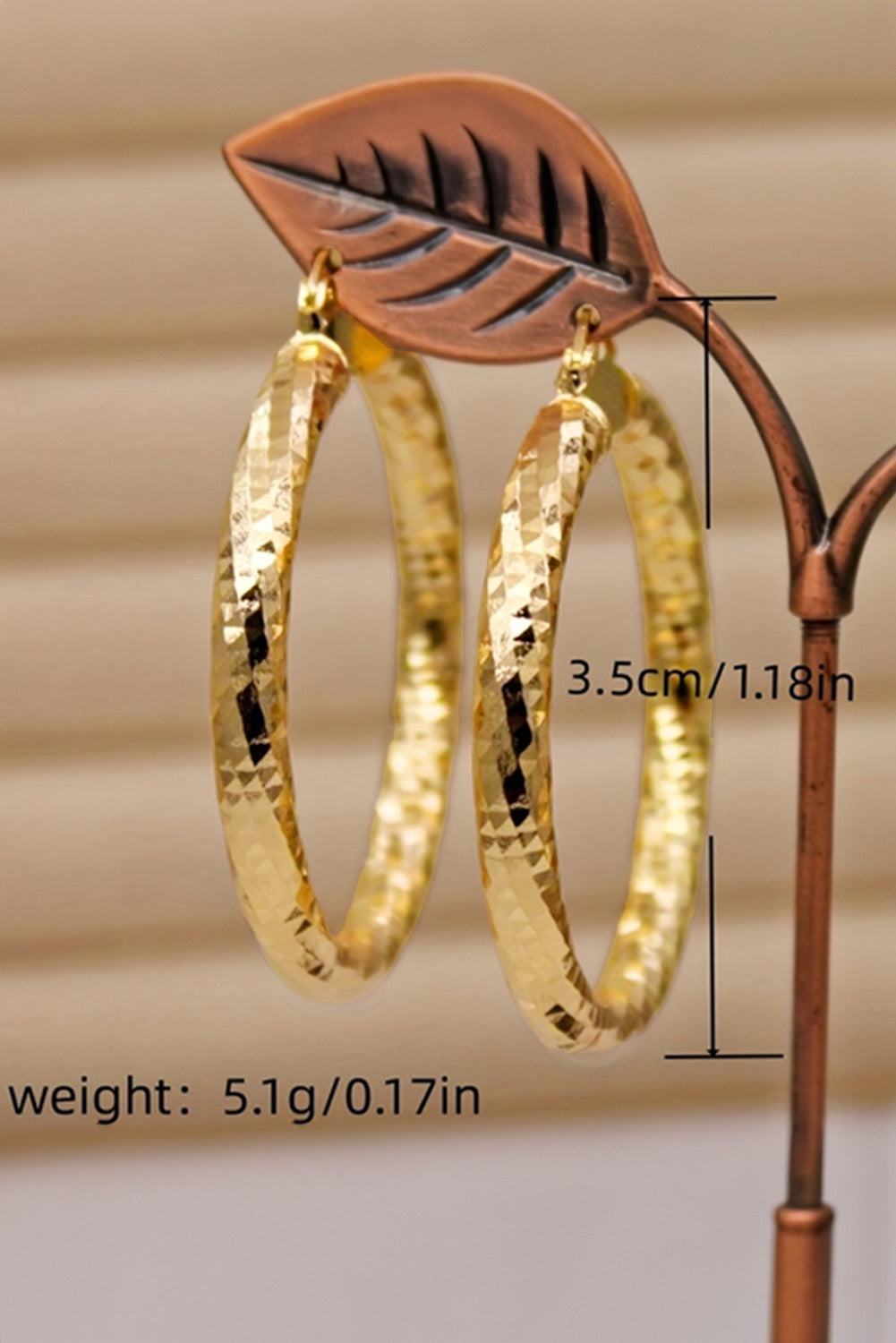 Gold Textured Hoops RTS