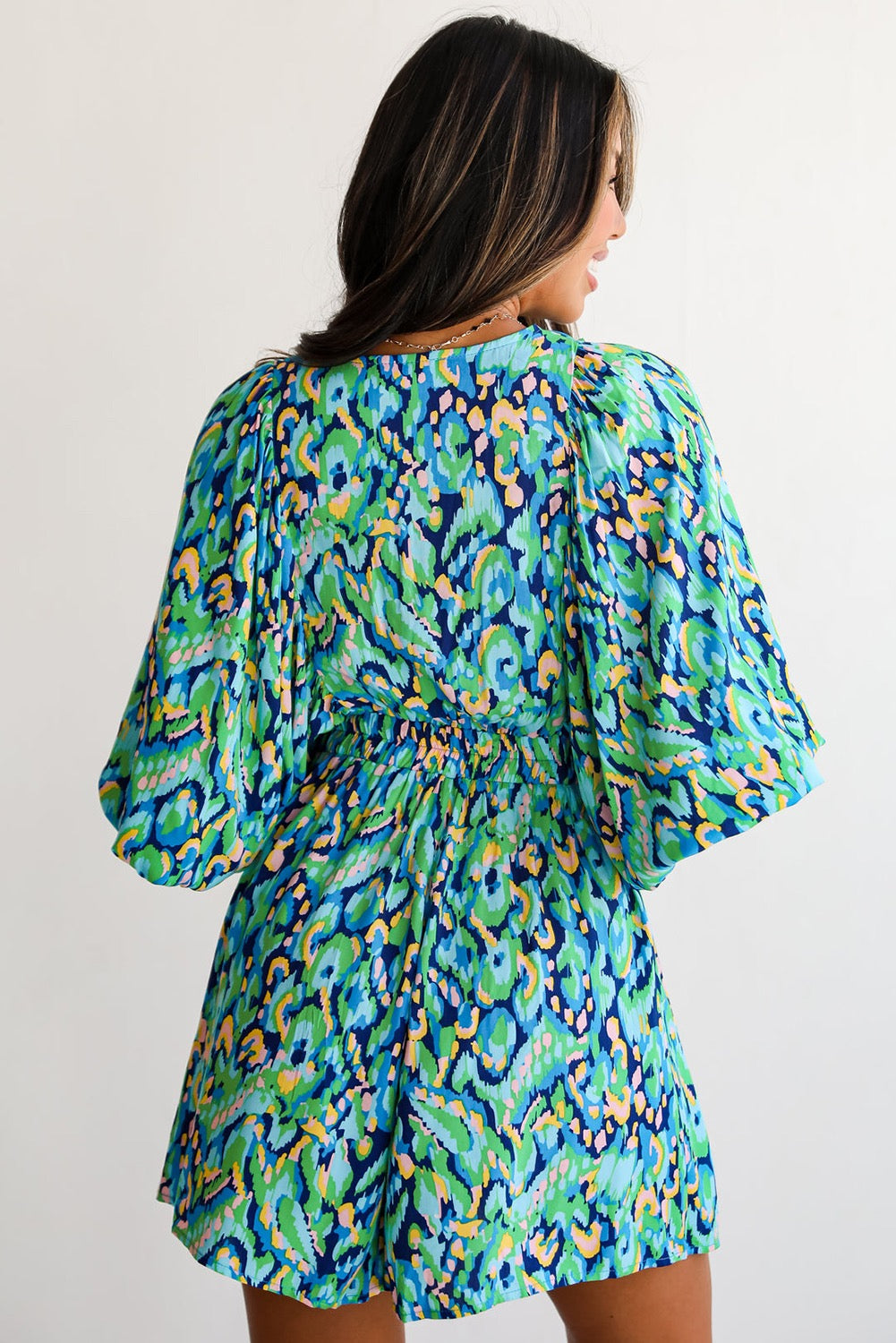 Teal Abstract Romper LT