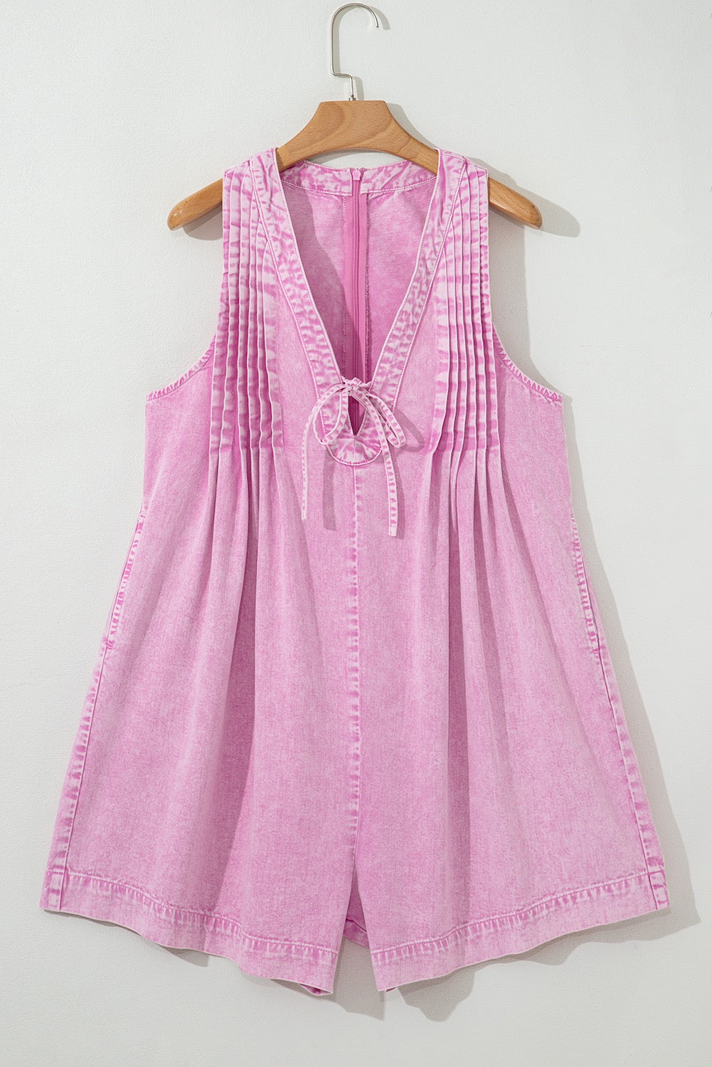 Pink Pleated Romper April.