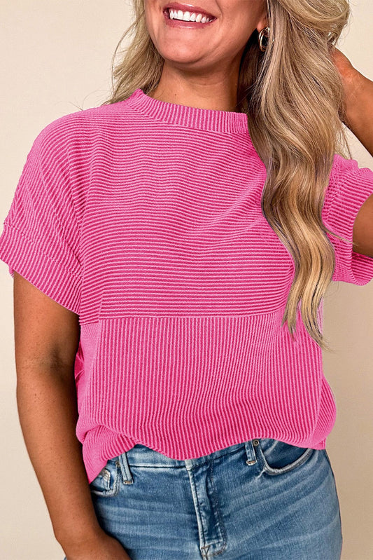 Pink Ribbed Top LT
