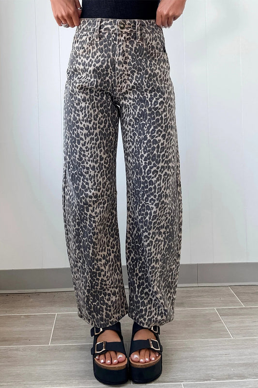 Leopard Barrel Jeans January.