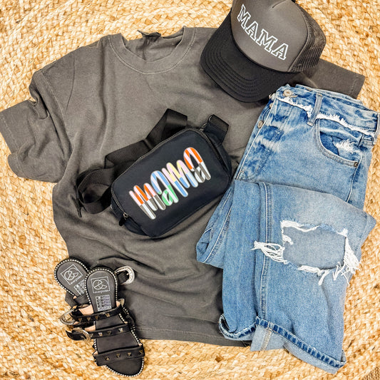 Retro Striped Mama Sling Bag | Colorful Accessories