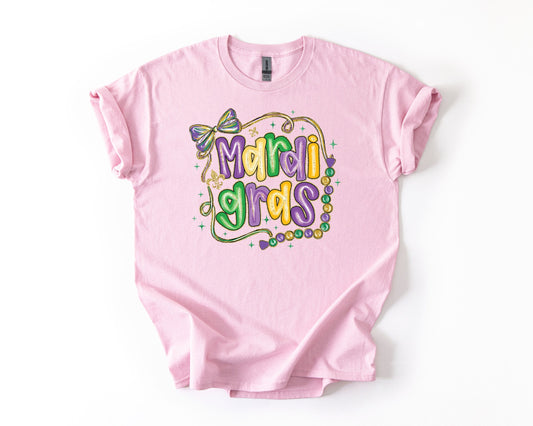 Mardi Gras Pink Party | Graphic Tee | Mardi Gras