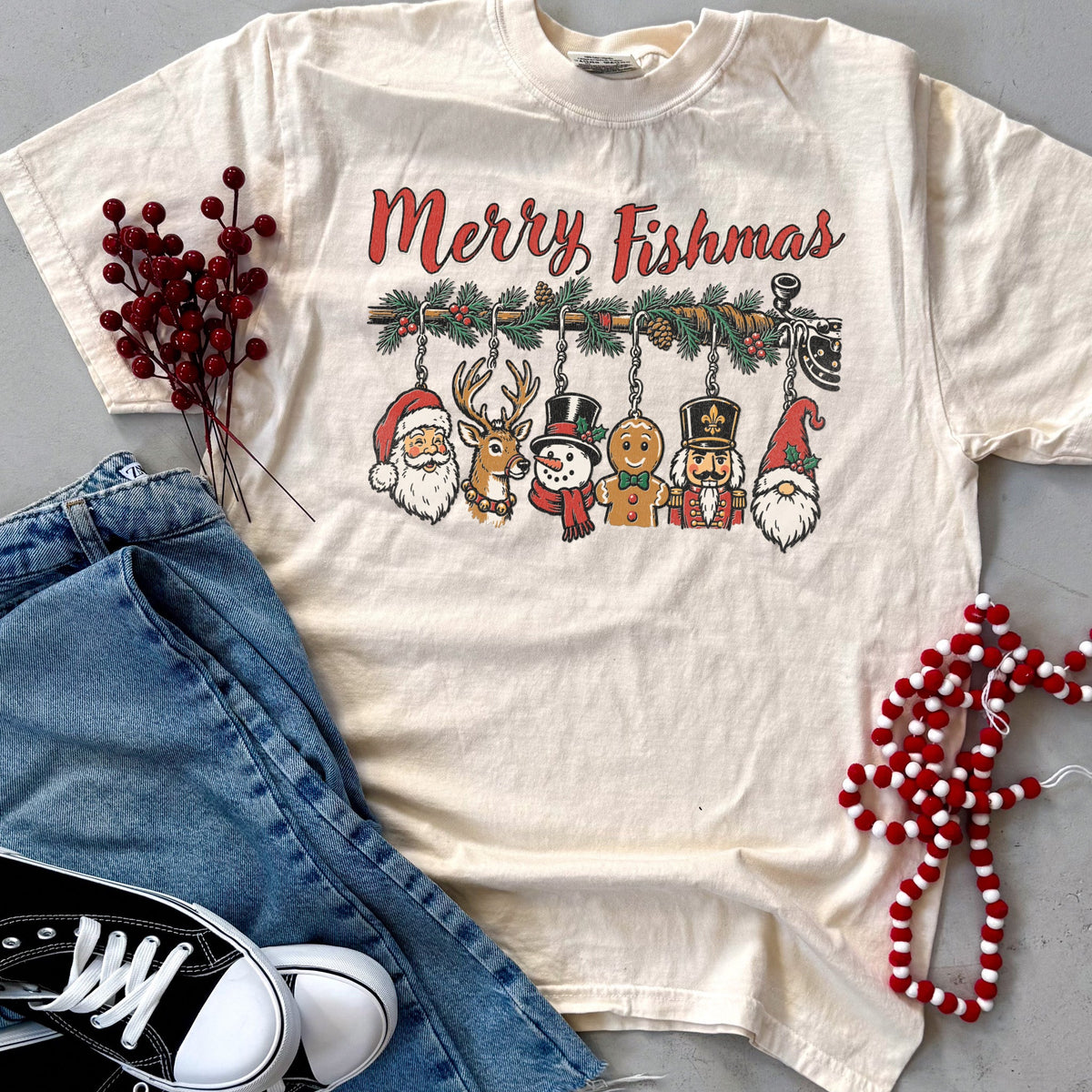 Merry Fishmas Tee or Sweatshirt