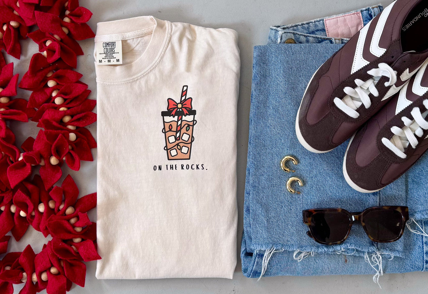 On The Rocks Christmas Coffee Tee or Sweatshirt