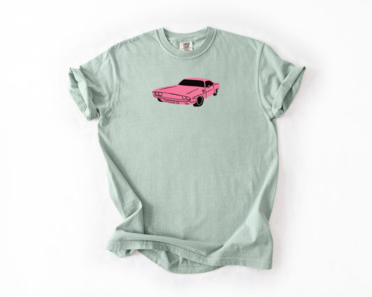 Pink Retro Car | Graphic Shirt | Modern Vintage