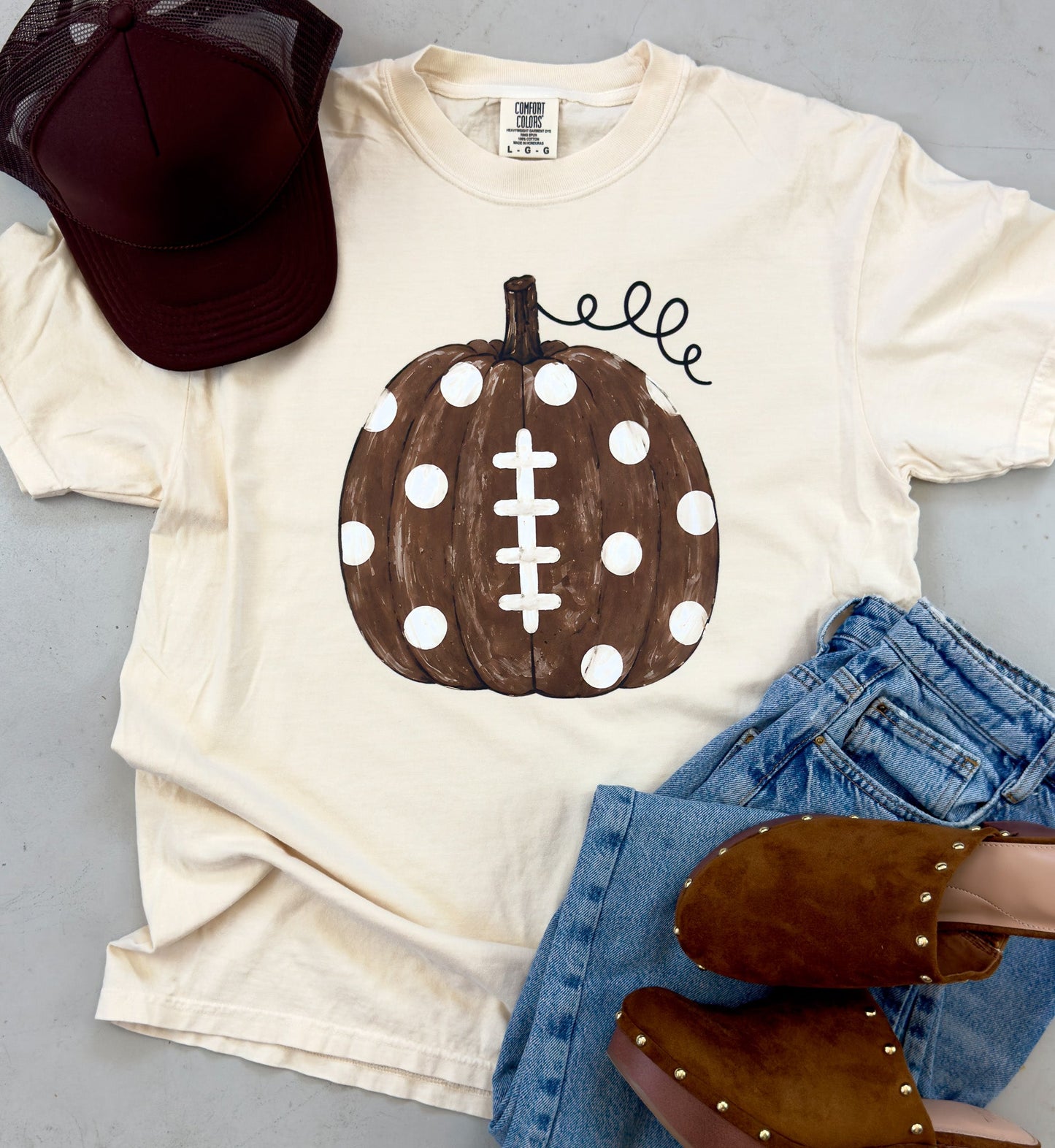 Polkadot Football Pumpkin
