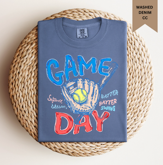 Baseball Drop - Game Day Softball Tee.
