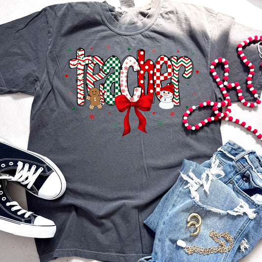 Teacher Festive Christmas Short or Long Sleeve