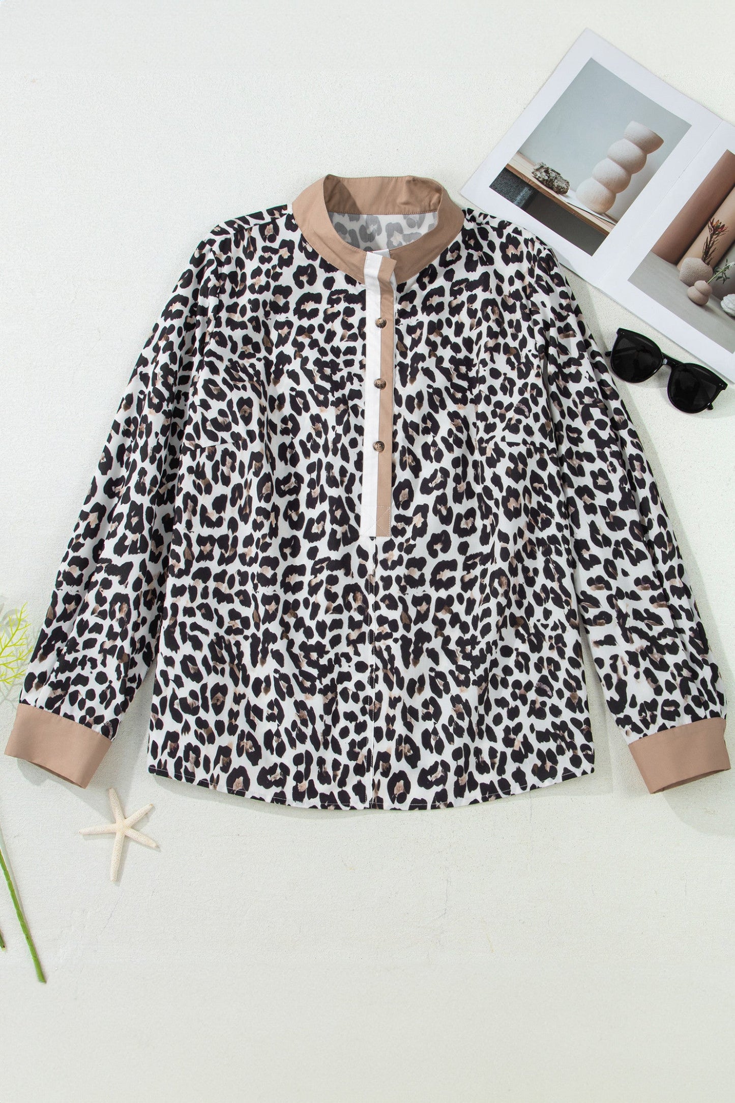 Leopard Split Neck Plus Blouse January.