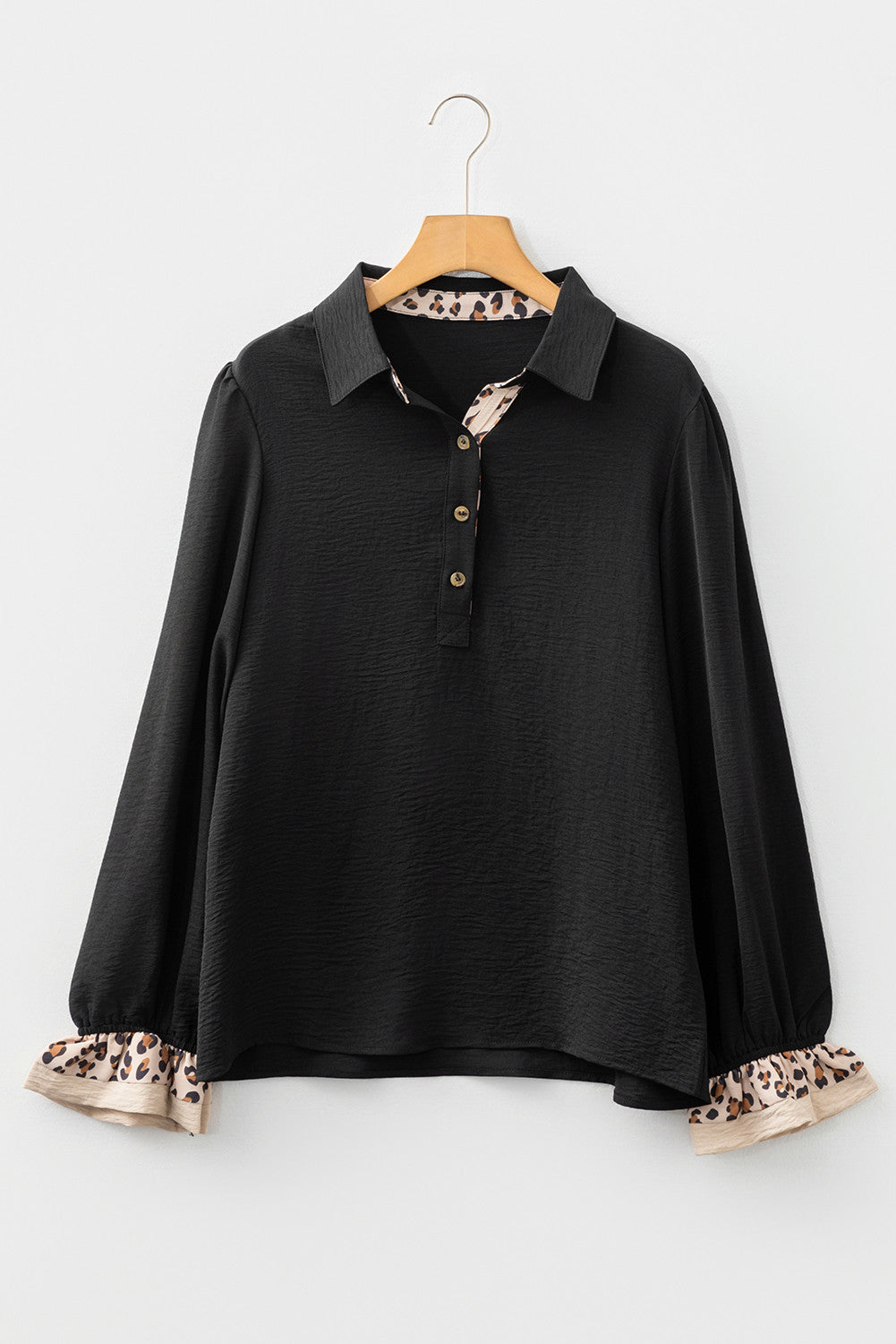 Black Leopard Collar Blouse November.