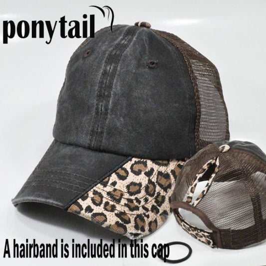 Leopard Brown Mesh Baseball Cap