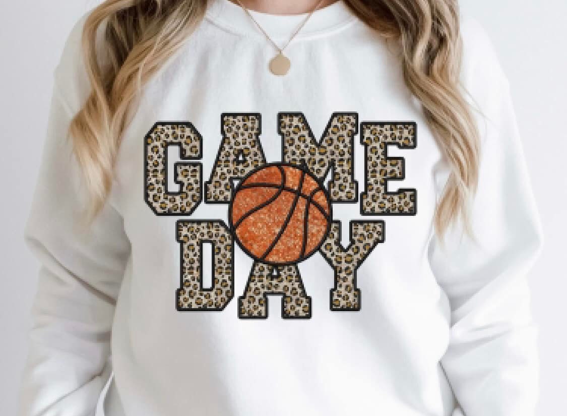 Wild Basketball Gameday Gildan Unisex sweatshirt Leopard Cheetah Print